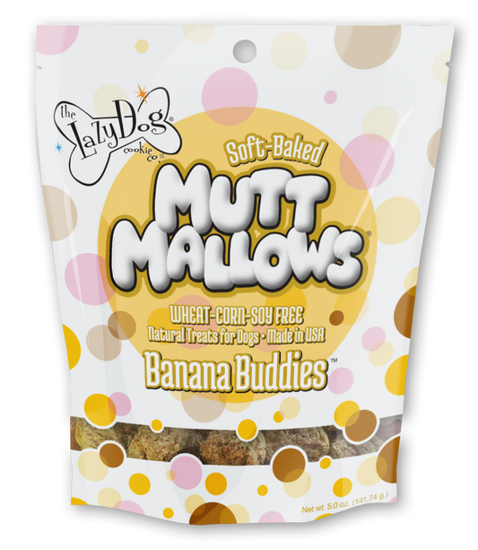 Mutt Mallows® Banana Buddies-dog treat-The Lazy Dog Cookie Co., Inc.-The Twisted Chandelier