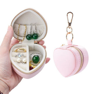 Mini Heart Jewelry Box Keychain Bag Charm-JOSSLYN by wall to wall-Pink-The Twisted Chandelier