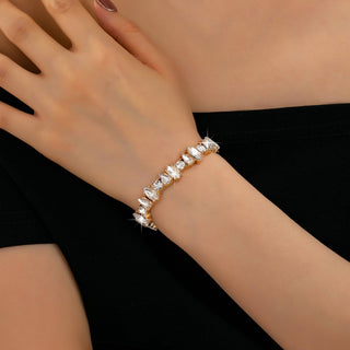 Crystal Gold-Tone Stretch Statement Bracelet | 80B1786-JOSSLYN by wall to wall-The Twisted Chandelier