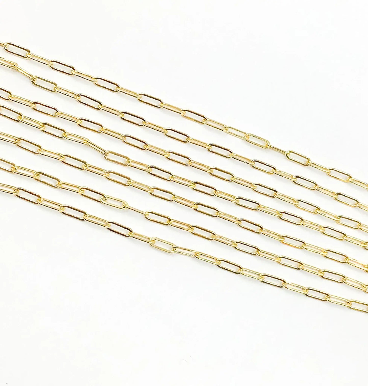 Nala - 2903FGF. 14K Gold Filled Paperclip Flat Chain-Permanent Jewelry-Jewels & Chains-The Twisted Chandelier