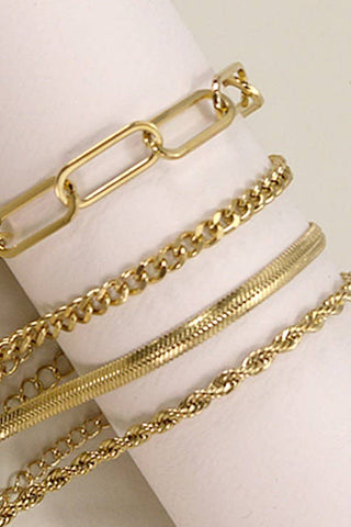 Stainless Steel Waterproof Tarnish Free Bracelet-JOSSLYN by wall to wall-40B112-The Twisted Chandelier