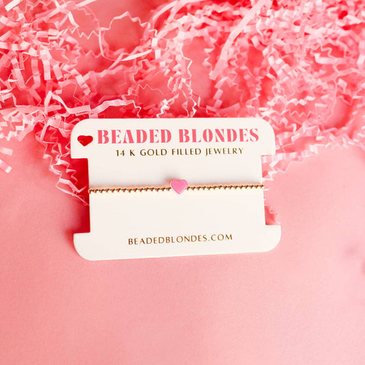 Violet Heart Bracelet-Beaded Blondes-The Twisted Chandelier