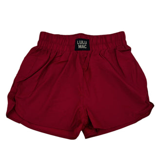 Laken Lulu Mac Shorts - Maroon-Shorts-Girlie Girl Originals-bottoms-The Twisted Chandelier