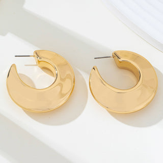 Bold Gold-Tone Chunky Hoops Earrings-JOSSLYN by wall to wall-80E62155-The Twisted Chandelier