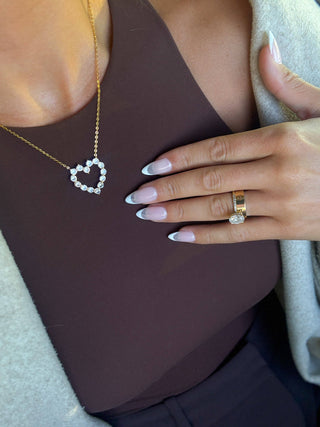 Chansutt Pearl Diamond Heart Necklace-Necklace-CHANSUTTPEARLS-The Twisted Chandelier