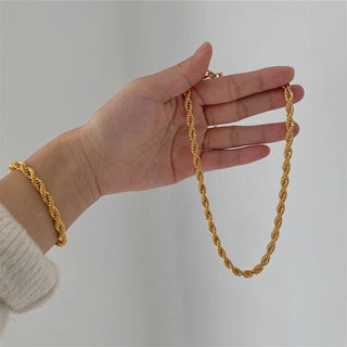 Stainless Steel Waterproof Tarnish Free Bracelet-JOSSLYN by wall to wall-40B112-The Twisted Chandelier