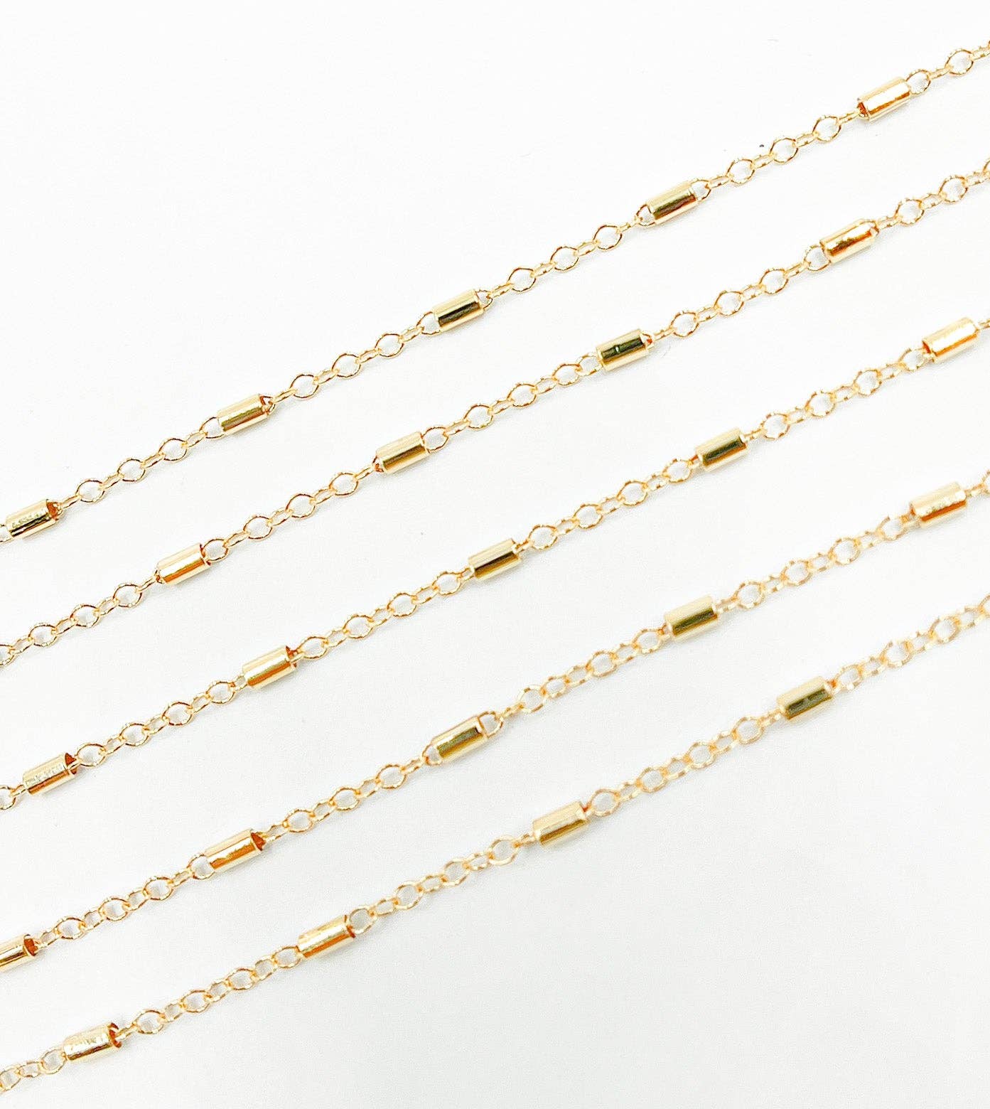 Bria - 14K Gold Filled Tube Size Satellite Chain. 1203GF-Permanent Jewelry-Jewels & Chains-The Twisted Chandelier