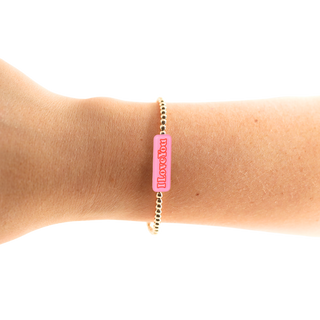I Love You BB Bead Bracelet-Beaded Blondes-The Twisted Chandelier