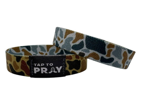 Tap To Pray™ Wristbands - River Rock Camo Sahara and Copper-Versible-The Twisted Chandelier