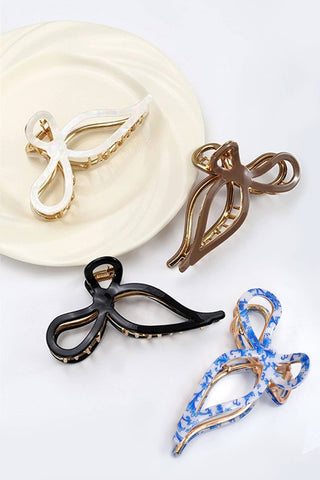 Jumbo Cellulose Casting Bow Hair Claw Clips-JOSSLYN by wall to wall-The Twisted Chandelier