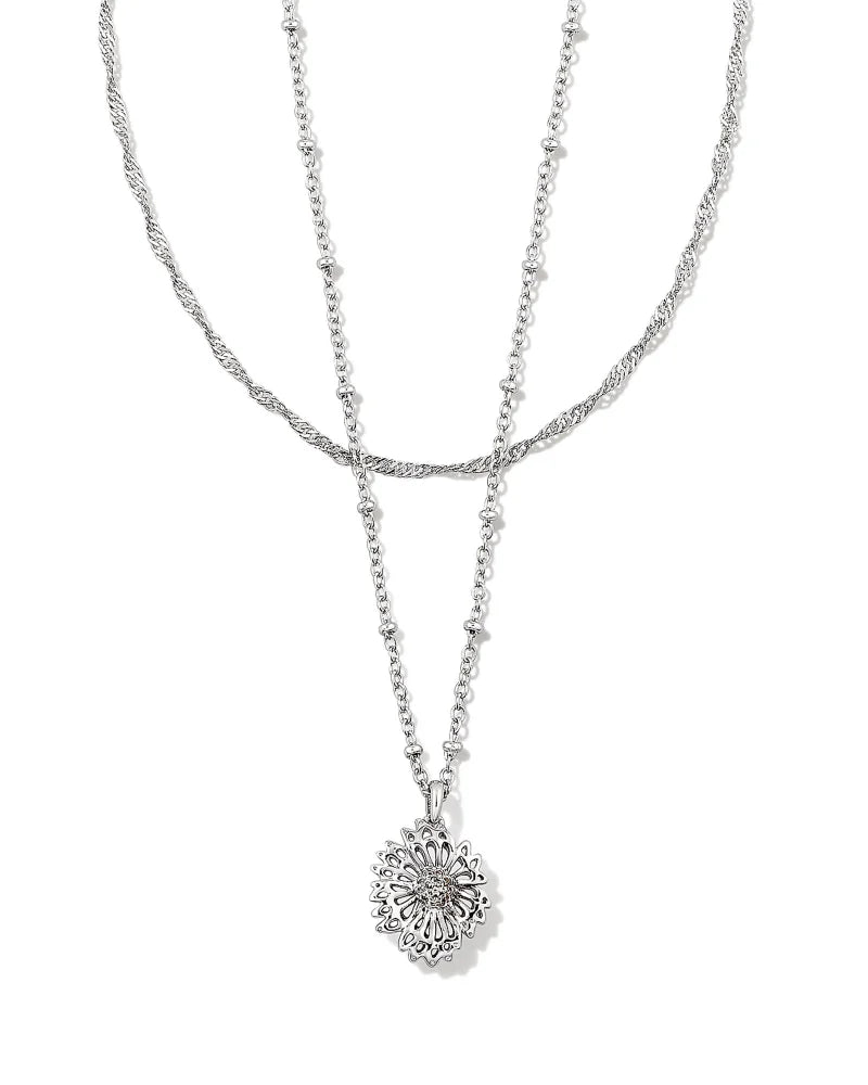 Kendra Scott Brielle Multi Strand Necklace Silver-Necklaces-Kendra Scott-Max Retail, N00141RHD, Sale Kendra Scott-The Twisted Chandelier