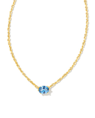 Kendra Scott Cailin Crystal Pendant Necklace Gold Blue Violet Crystal-Necklaces-Kendra Scott-4/15/26,N1941GLD,OGP $60-The Twisted Chandelier