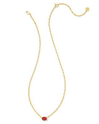 Kendra Scott Cailin Crystal Pendant Necklace Gold Burgundy Crystal-Necklaces-Kendra Scott-4/15/26,N1941GLD,OGP $60-The Twisted Chandelier