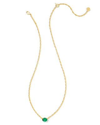 Kendra Scott Cailin Crystal Pendant Necklace Gold Green Crystal-Necklaces-Kendra Scott-4/15/26,N1941GLD,OGP $60-The Twisted Chandelier