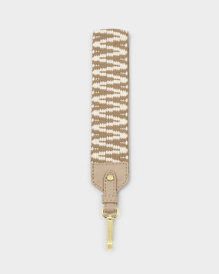 Canvas Wristlet Strap - Light Taupe Zig Zag-Wristlet-Katie Loxton-The Twisted Chandelier