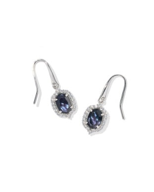 Kendra Scott Daphne Crystal Frame Drop Earrings Silver Dark Indigo Illusion-Earrings-Kendra Scott-HOLIDAY2026 KS-The Twisted Chandelier