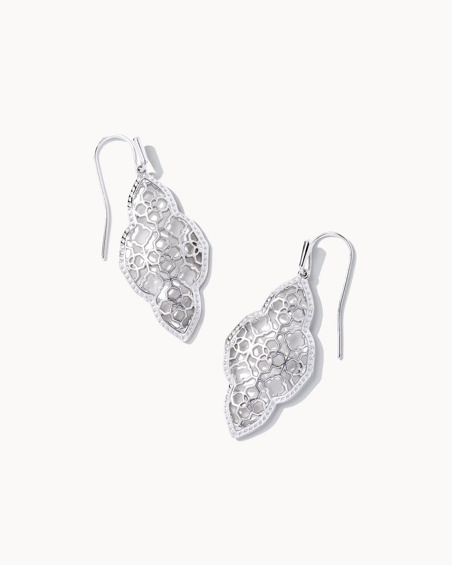 Kendra Scott Abbie Drop Earrings Rhodium Metal-Earrings-Kendra Scott-E1814RHD-The Twisted Chandelier