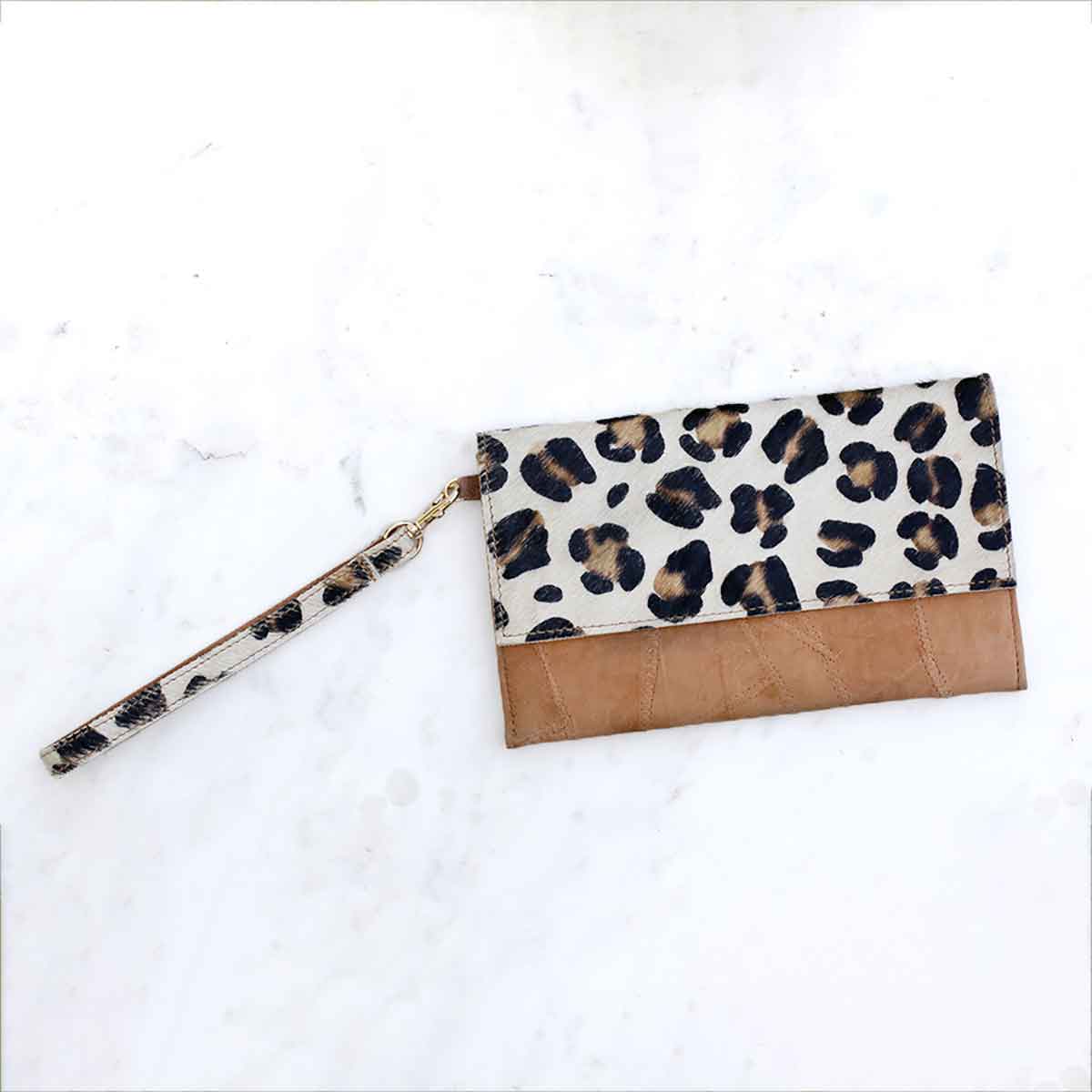 Alana Leopard Print Hide Wristlet-Bag-The Royal Standard-05/30/23, BIN D3-The Twisted Chandelier