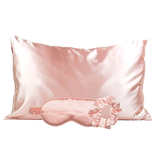 Kitsch Satin Sleep Set - Blush-KITSCH-Faire-The Twisted Chandelier