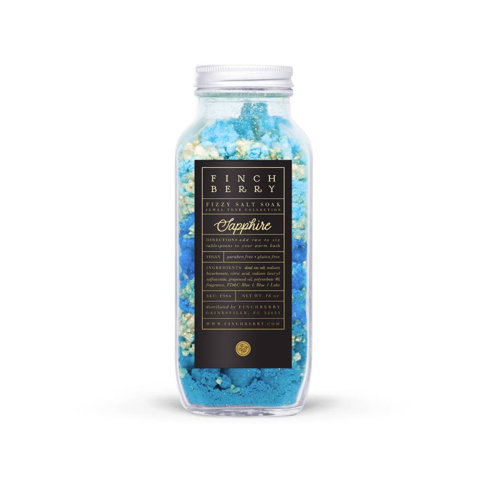 Finchberry Fizzy Salt Soak - Sapphire-Bath & Beauty-FinchBerry-The Twisted Chandelier