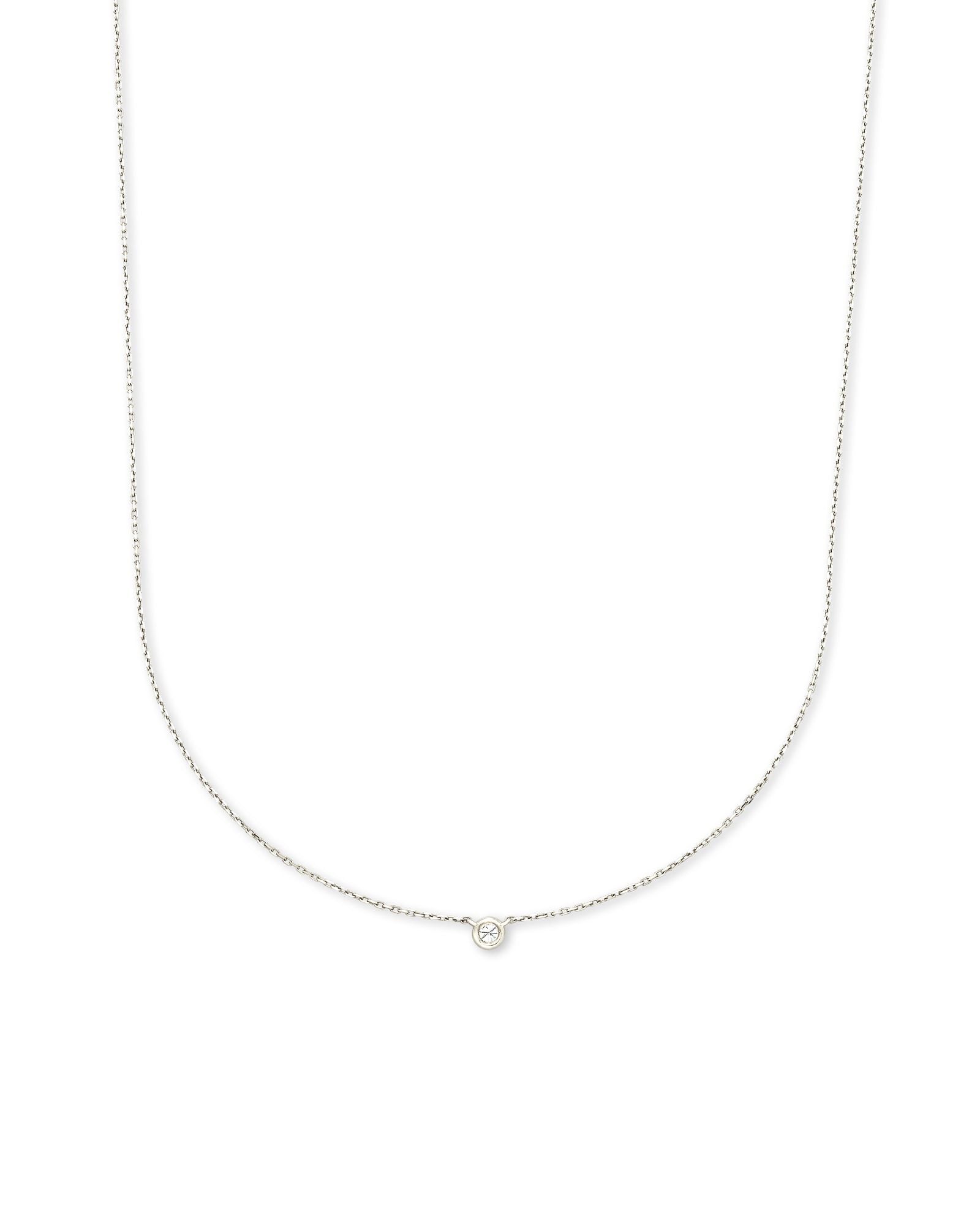 Kendra Scott Audrey Pendant Necklace 14K White Gold White Diamond-Necklaces-Kendra Scott-Max Retail,N1571WGD,Sale Kendra Scott-The Twisted Chandelier