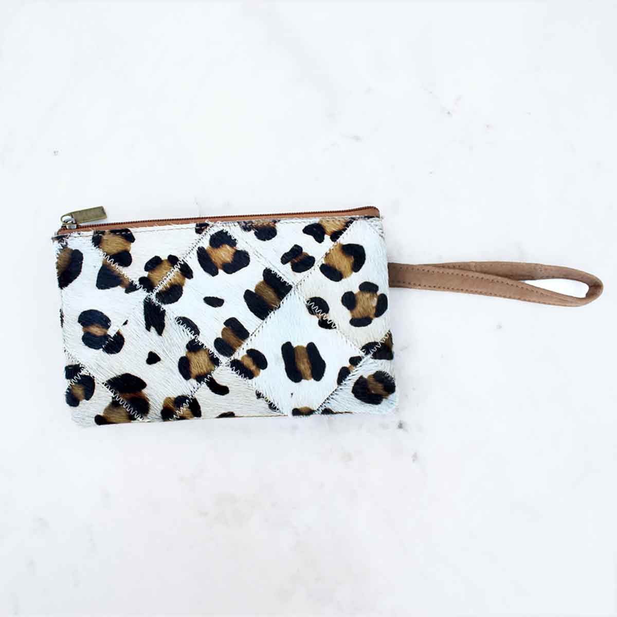 Astrid Leopard Print Hide Wristlet-Bag-The Royal Standard-The Twisted Chandelier