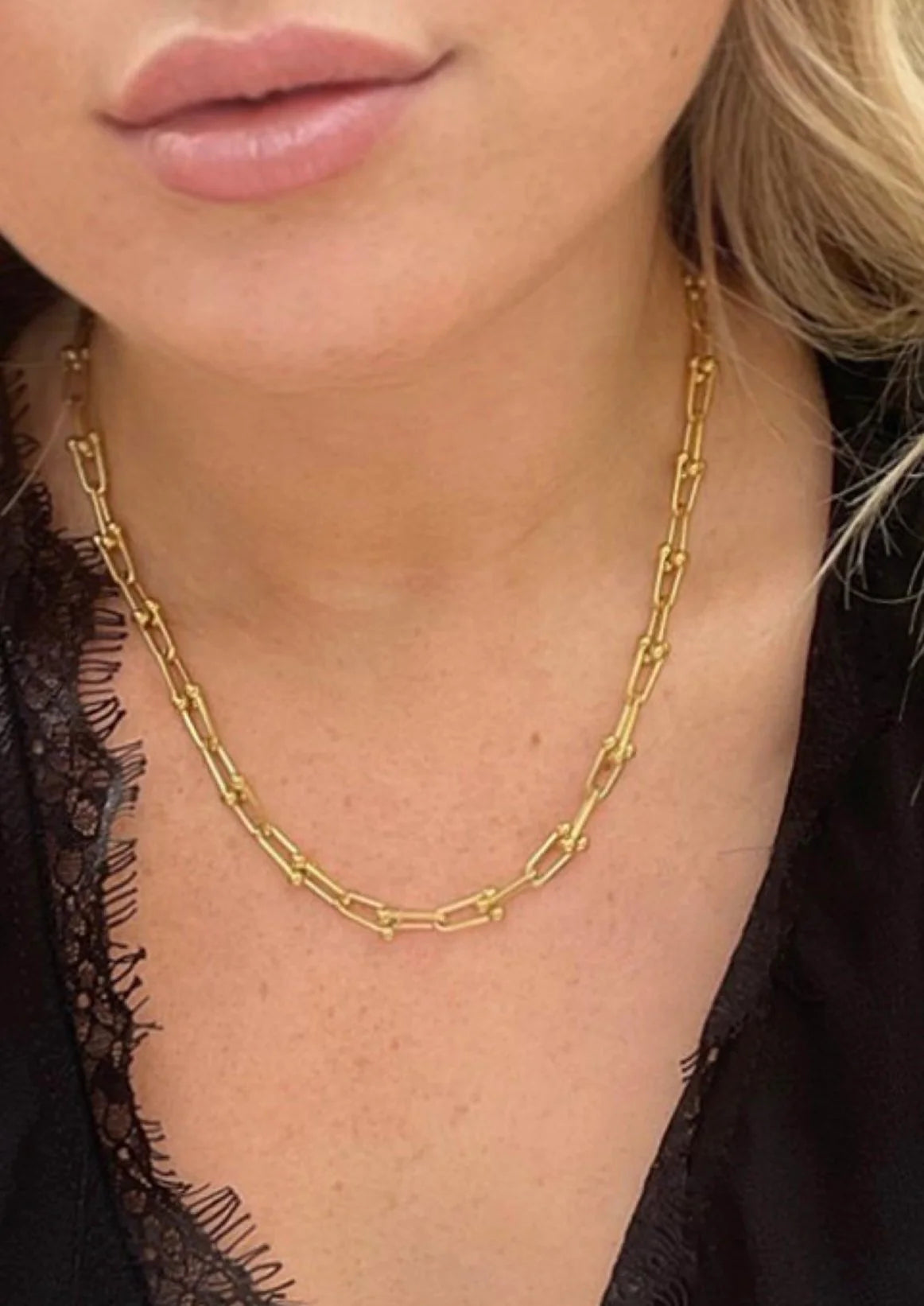 Cuban Bead Stainless Steel Necklace-Necklace-moon ryder wholesale-Max Retail-The Twisted Chandelier
