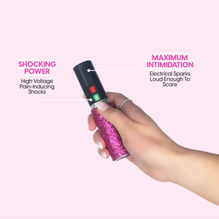 Pink Glitter Mini Stun Gun-Personal Defense-BLINGSTING-Accessories,Faire-The Twisted Chandelier