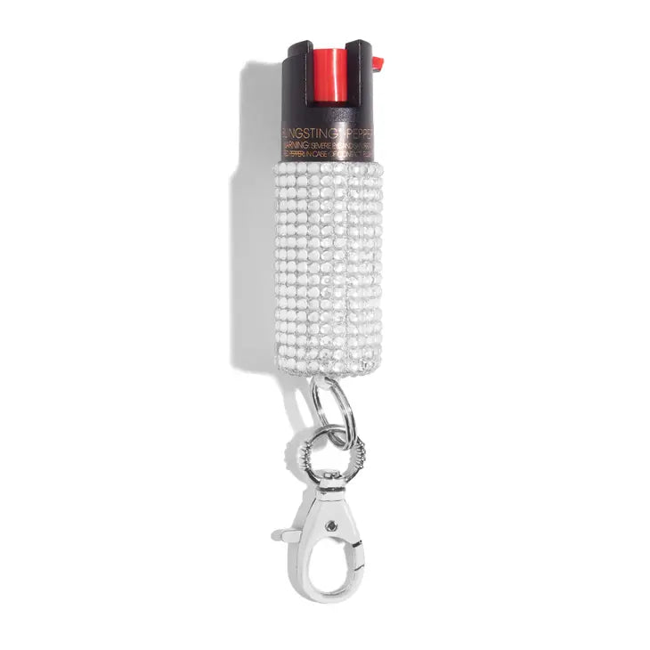 Silver Rhinestone Pepper Spray-Personal Defense-BLINGSTING-Faire-The Twisted Chandelier