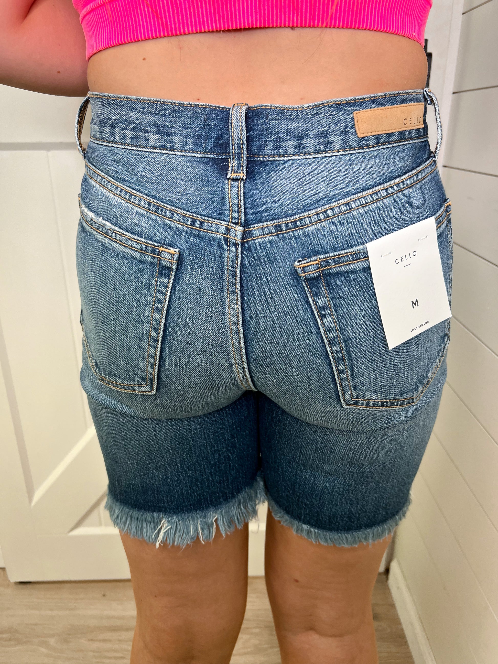 Claudie High Rise Frayed Hem Bermuda Shorts-Shorts-cello-05/25/24, 09/06/23, 1st, 1st md, 2nd md, 8/09/23 md, FAVES, Max Retail, ST 99-The Twisted Chandelier