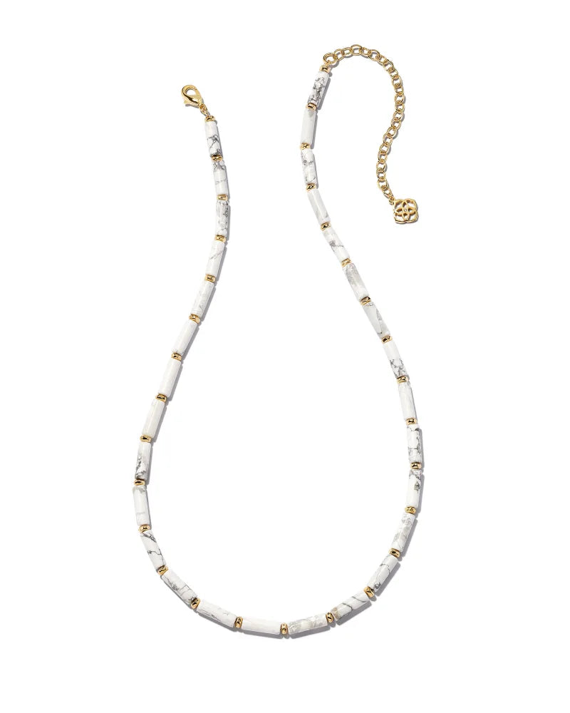 Kendra Scott Ember Strand Necklace Gold White Howlite-Necklaces-Kendra Scott-Max Retail, N1821GLD-The Twisted Chandelier